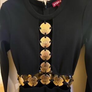 Staud Long Dress with Fabulous cutouts and hardware